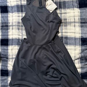 Chic Sleeveless Backless Dress in Charcoal